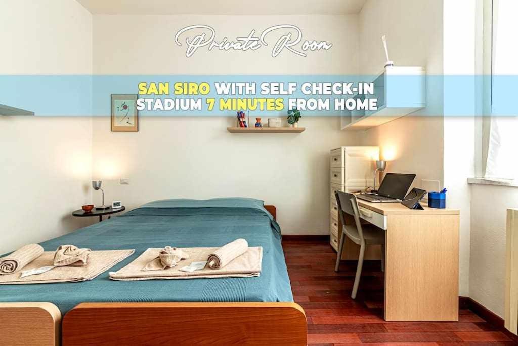 San Siro A 7 Minuti Stanza Top Con Zone Comuni Milán Exterior foto